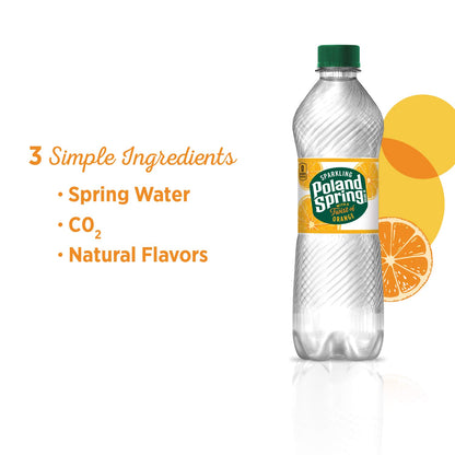Poland Spring Sparkling Water, Orange, 16.9 oz. Bottles (Pack of 8)