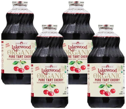 Lakewood, Organic Pure Cherry Tart Juice, 32 oz (Pack of 4)