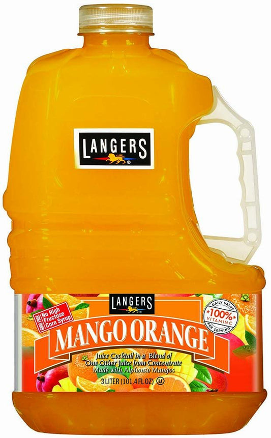 Langers Juice Cocktail, Mango Orange, 101.4 Fl Oz (Pack of 4)