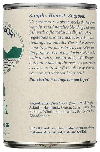 Bar Harbor Fish Stock, 14.5 oz (411g) – Ready-to-Use Haddock Stock, Chef-Favorite for Risotto, Rice & Pasta