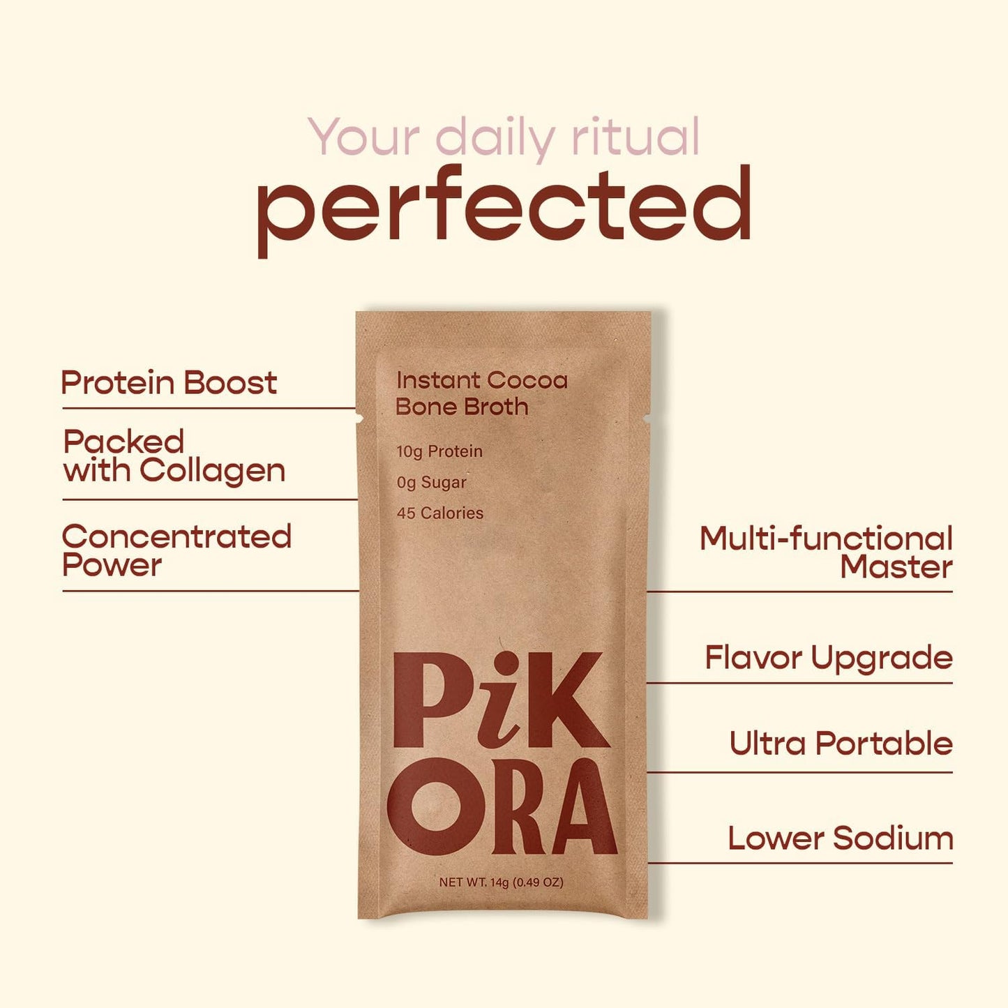 Chocolate Bone Broth Instant Powdered Mix (3 Pack, 12 Servings) | High-Protein, Gluten-Free, Collagen-Rich, No Sugar, Keto & Paleo Friendly | 10g Protein, 45 Calories per Serving