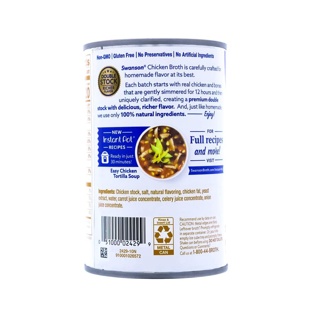 Swanson Natural Goodness Chicken Broth 33 Percent Less Sodium 14.5 Ounce (Pack of 6)