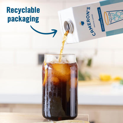 Cameron's Coffee Original Black Multiserve Cold Brew Coffee Concentrate, Medium Roast, 32oz (Pack of 6)