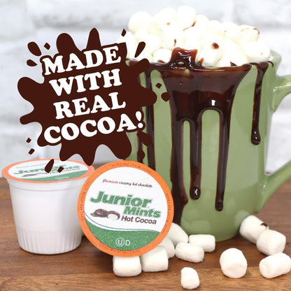 Junior Mints Hot Cocoa Pods, Chocolate Mint Flavor, Compatible with Keurig K-Cup Brewers, 12 Count - Refreshing Mint and Chocolate Delight