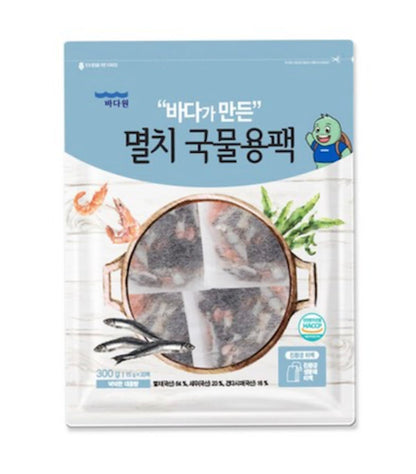 Anchovy Broth Pack for Soup Base, Contains 15g x 20 packs, Total 300g (10.58oz), Korean Style Stocks & Broths Tea Bag, Easy Homemade Soup