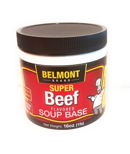 Belmont Super Beef Flavored Soup Base, 16 oz (Pack of 2)