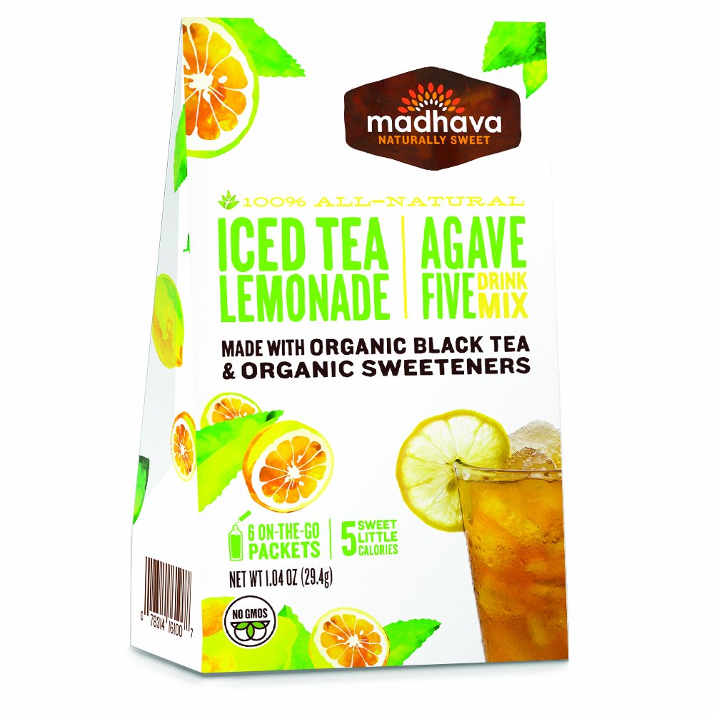 Madhava Agavefive Drink Mix, Iced Tea Lemonade, 6 Count (Pack of 12)