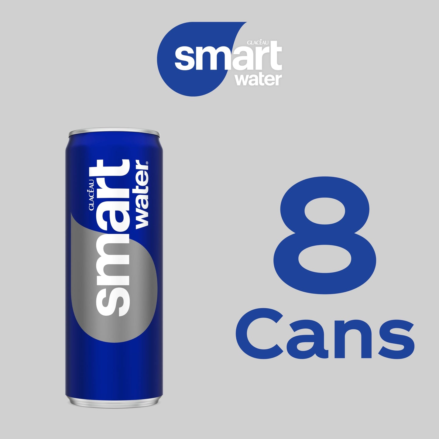 Smartwater Aluminum Can 12oz 8pk