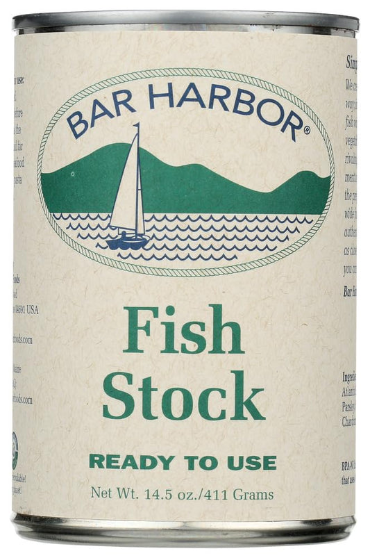 Bar Harbor Fish Stock, 14.5 oz (411g) – Ready-to-Use Haddock Stock, Chef-Favorite for Risotto, Rice & Pasta