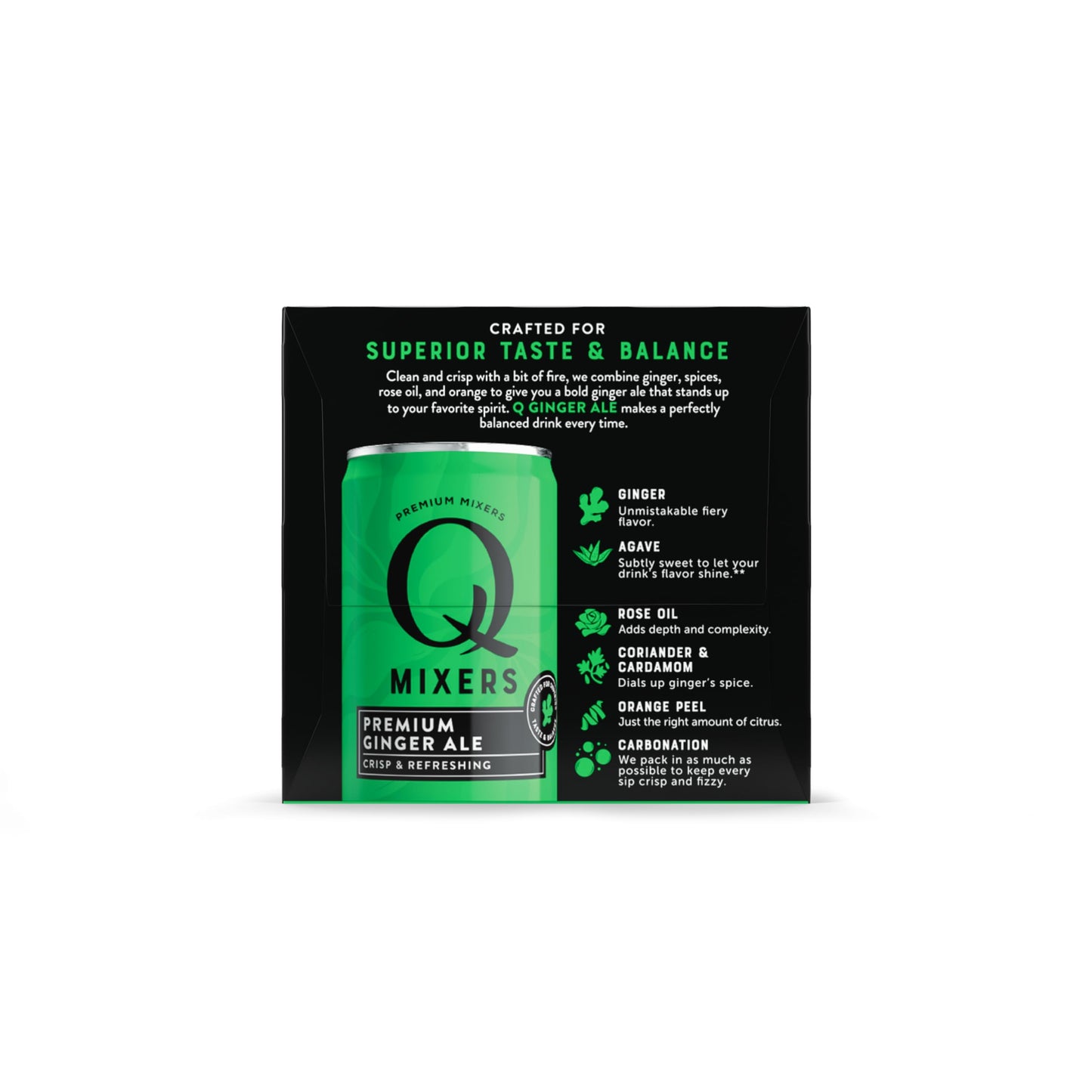 Q Mixers, Ginger Ale, 7.5 Fl Oz, 12 Pack