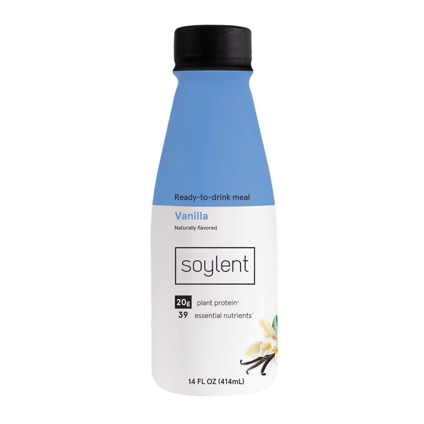 Soylent Mint Chocolate and Vanilla Meal Replacement Shakes, Ready-to-Drink Plant Based Protein Drinks, Contains 20g Complete Vegan Protein and 1g Sugar, 14oz, 12 Pack
