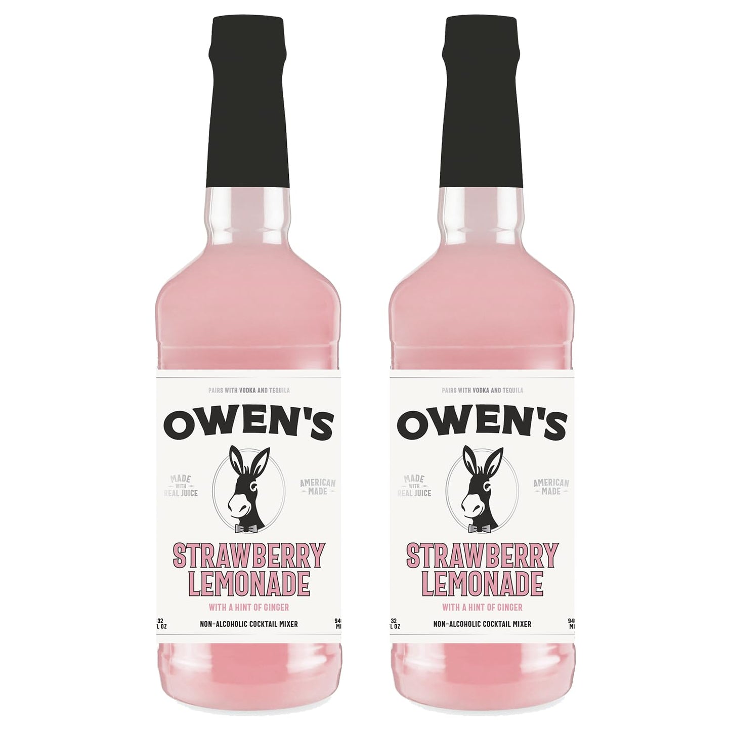 Owen’s Craft Mixers Live Nation Exclusive Strawberry Lemonade 2 Pack | Handcrafted in USA | Premium Ingredients | Vegan & Gluten-Free Soda Mocktail & Cocktail Mixer