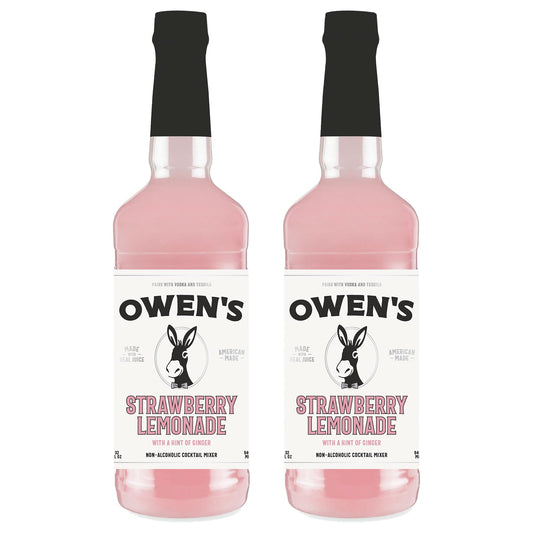 Owen’s Craft Mixers Live Nation Exclusive Strawberry Lemonade 2 Pack | Handcrafted in USA | Premium Ingredients | Vegan & Gluten-Free Soda Mocktail & Cocktail Mixer