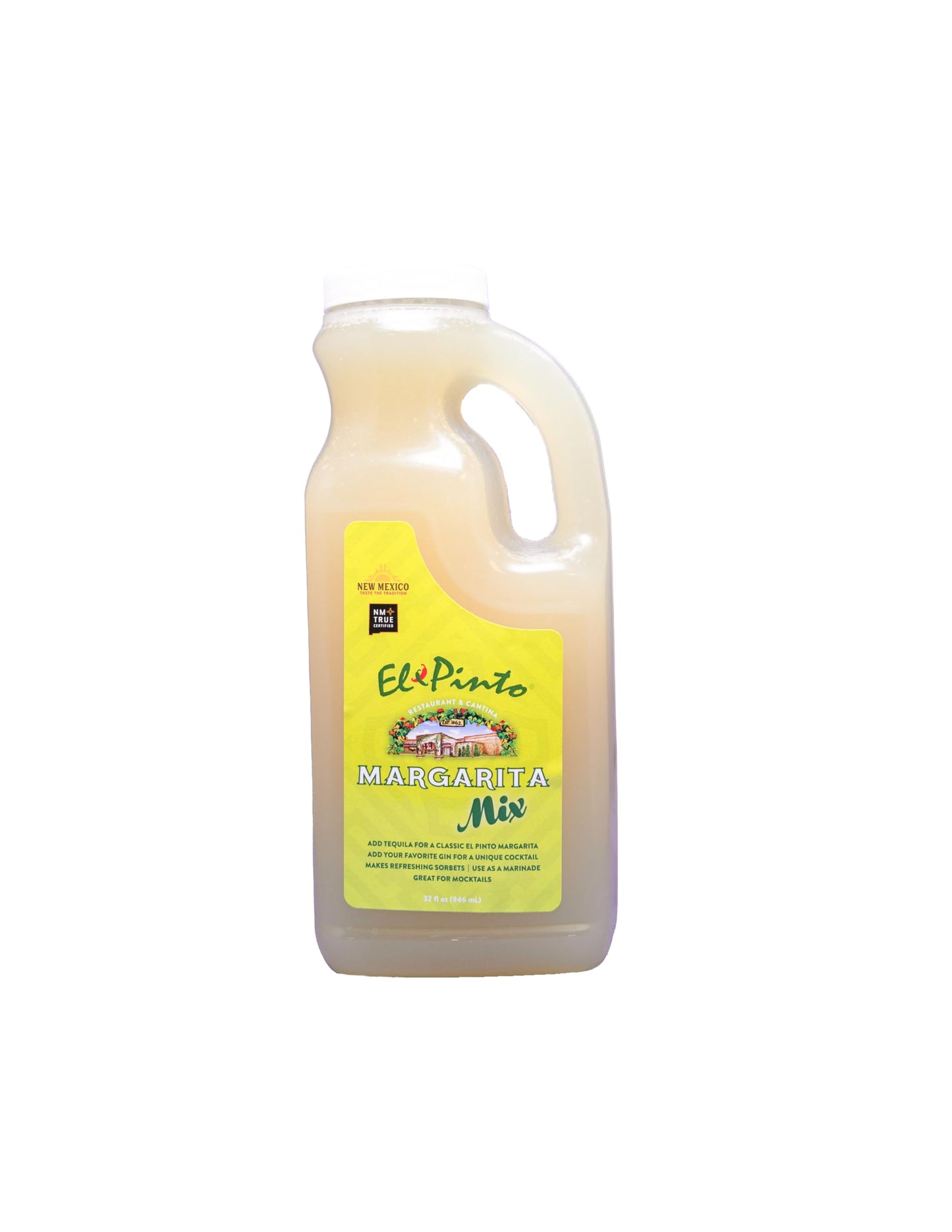 El Pinto Margarita Mix, Classic Lime Flavor, 32 FL OZ, No Preservatives, Perfect for Cocktails, Mocktails, Marinade
