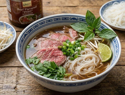 Quoc Viet Foods Beef Flavored "Pho" Soup Base 10oz Cot Pho Bo | Pack of 2 | With Tasting Spoon