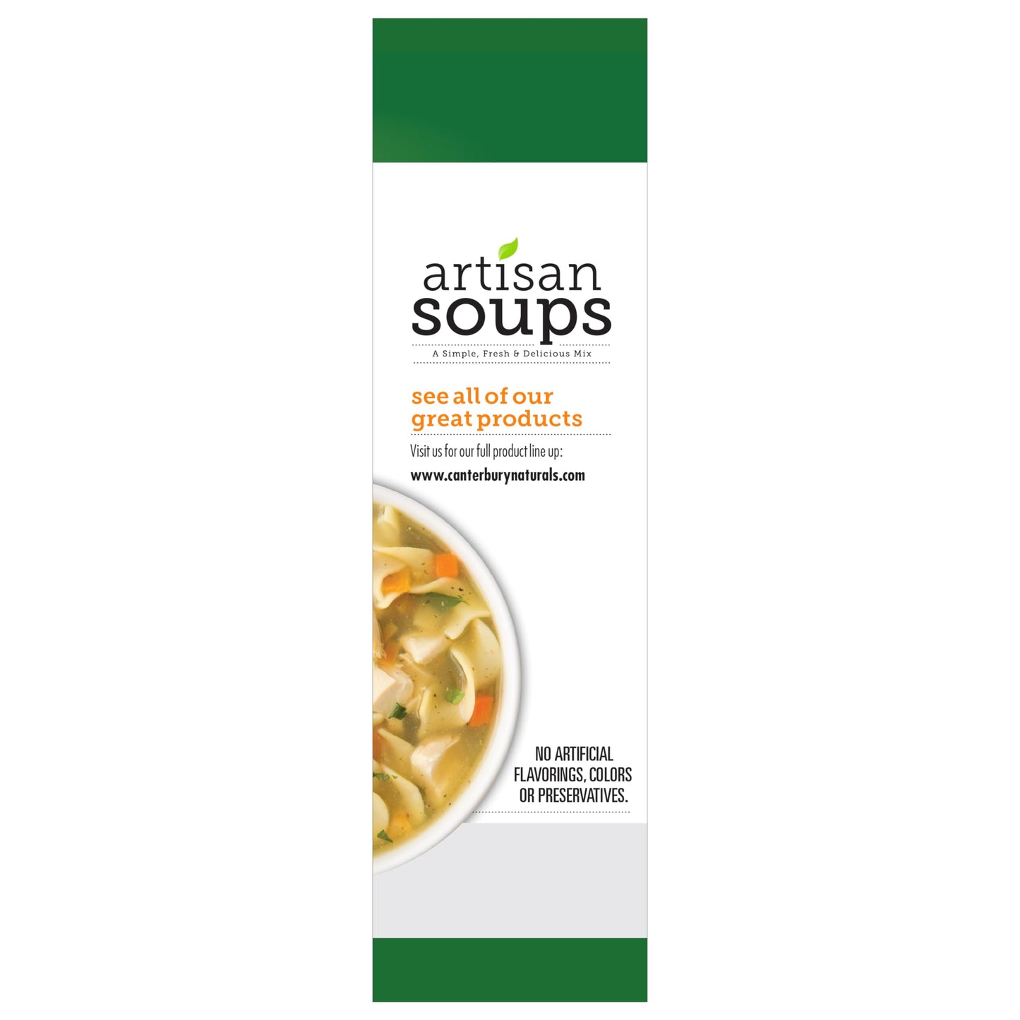 Canterbury Naturals Artisan Soup Mix, Chicken Noodle Soup Mix, Non-GMO, Makes 8 Servings, 6.5-Ounce Bag (Pack of 1)