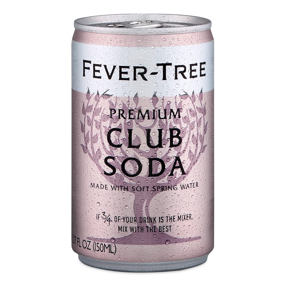 Fever-Tree Premium Club Soda Cans, 24pk/5.07 Fl Oz, No Artificial Sweeteners, Flavorings or Preservatives (Pack of 3)