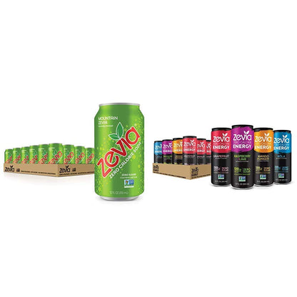 Zevia Zero Calorie Soda and Energy Drink Variety Pack, 36 Cans