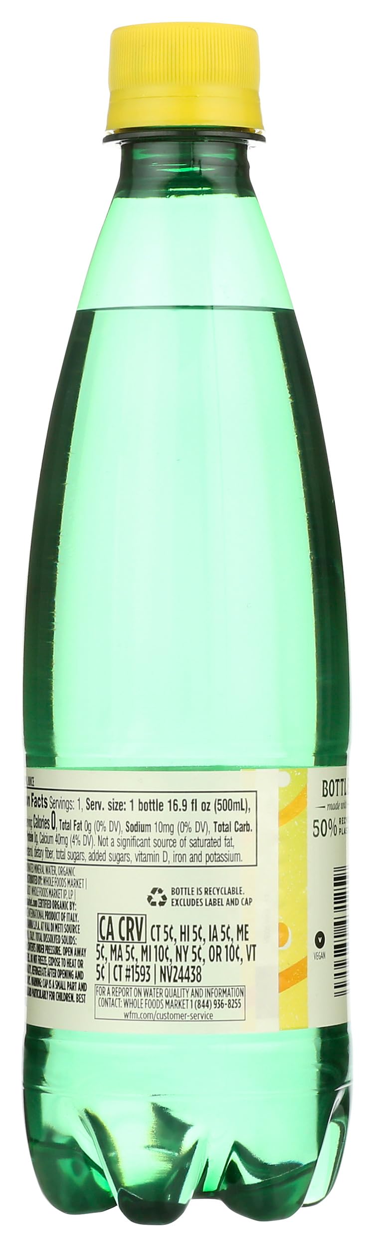 Whole Foods Market, Lemon Sparkling Mineral - unit, 500 ml