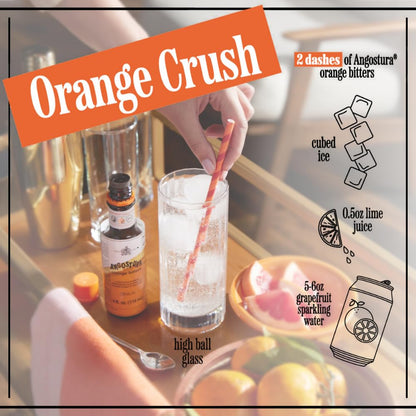 ANGOSTURA Orange Bitters, Cocktail Bitters for Professional and Home Mixologists, Kosher Certified, No Sodium, 4 FL oz