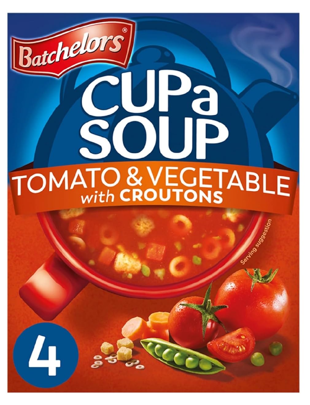 Batchelor's Tomato & Vegetable Cup a Soup with Croutons 4's 104g (3 Pack)