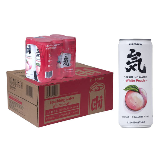 CHI FOREST Sparkling Water, White Peach Flavored