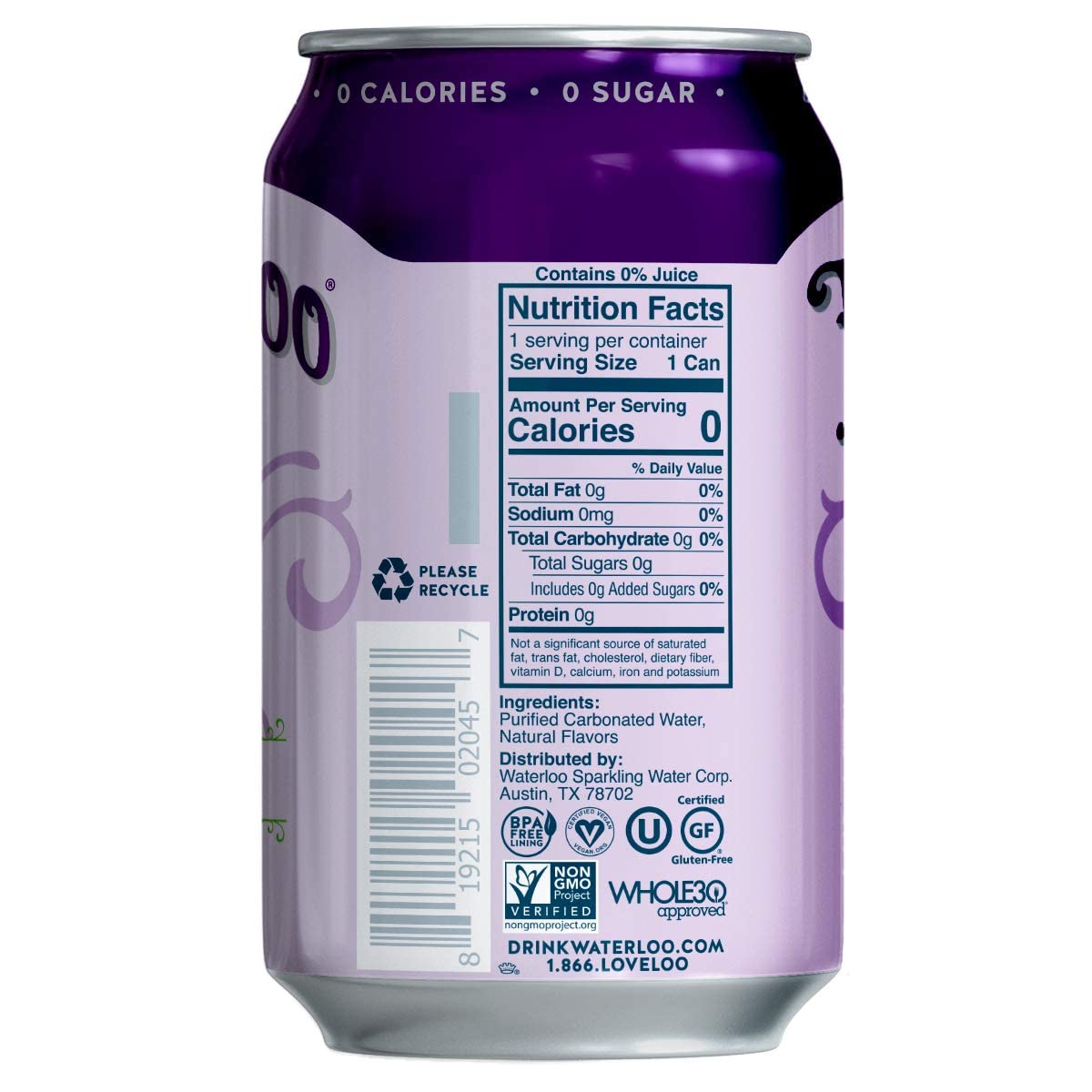 Waterloo Spark Grape 8pk +CRV