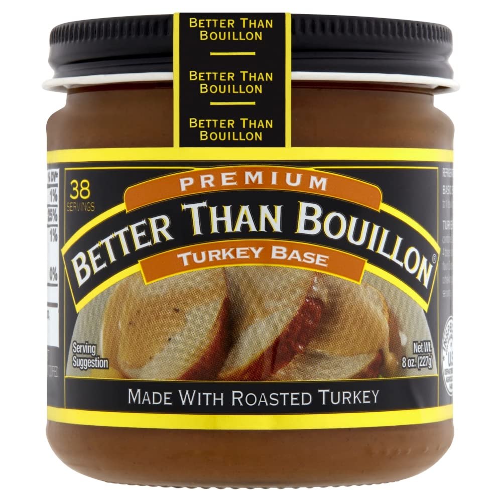 Better Than Bouillon Premium Turkey Base, Made with Roasted Turkey, 38 Servings Per Jar 8 Ounce (Pack of 2)