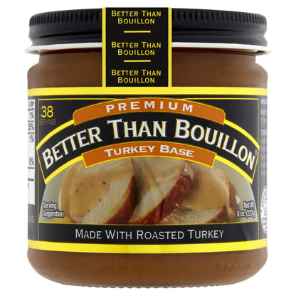 Better Than Bouillon Premium Turkey Base, Made with Roasted Turkey, 38 Servings Per Jar 8 Ounce (Pack of 2)