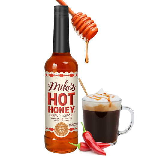Mike's Hot Honey - Original Hot Honey Drink Syrup for Coffee, Cocktails, Tea & Lemonade - 750ml (25.4 fl oz) Bottle