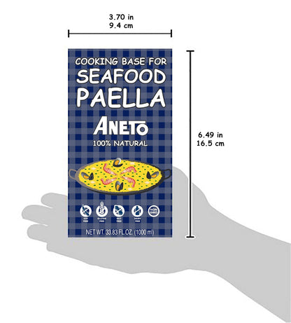 Aneto Seafood Paella Cooking Base Broth, 33.83 Fluid Ounce