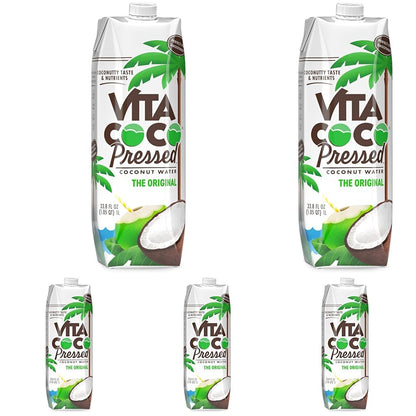 Vita Coco Coconut Water, 33.8 Fl Oz | Pressed | Pack of 5