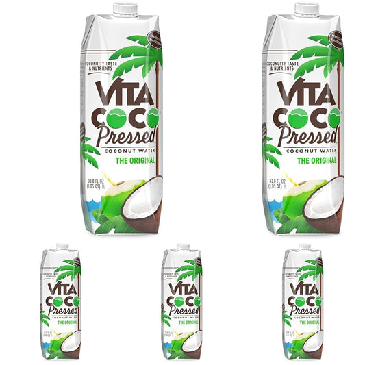 Vita Coco Coconut Water, 33.8 Fl Oz | Pressed | Pack of 5