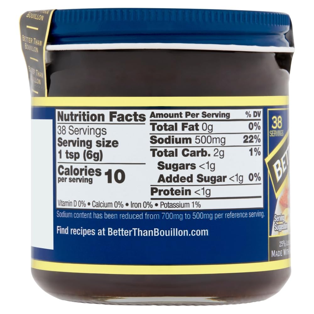 Better Than Bouillon Brand, Reduced Sodium Variety Pack with 1 Chicken Base, 1 Beef Base and 1 Vegetable Base, 8 Ounce Jars (Pack of 3)