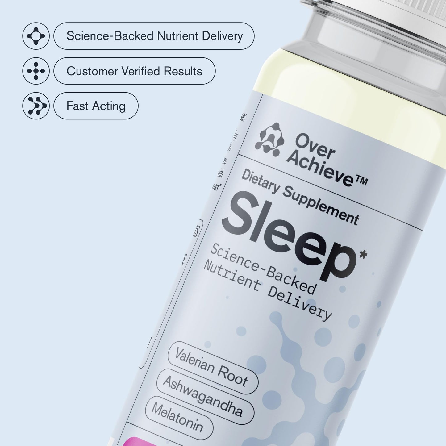 Sleep Drink with Advanced Nanoscience Technology - Contains Melatonin, Ashwagandha and Valerian Root - 3 Pack Liquid Sleeping Aid Help Fall Asleep Faster, Mix Berries 2oz