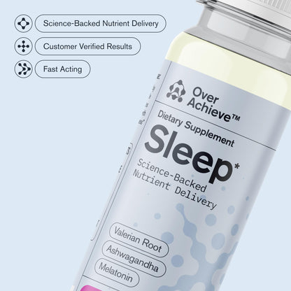 Sleep Drink with Advanced Nanoscience Technology - Contains Melatonin, Ashwagandha and Valerian Root - 3 Pack Liquid Sleeping Aid Help Fall Asleep Faster, Mix Berries 2oz