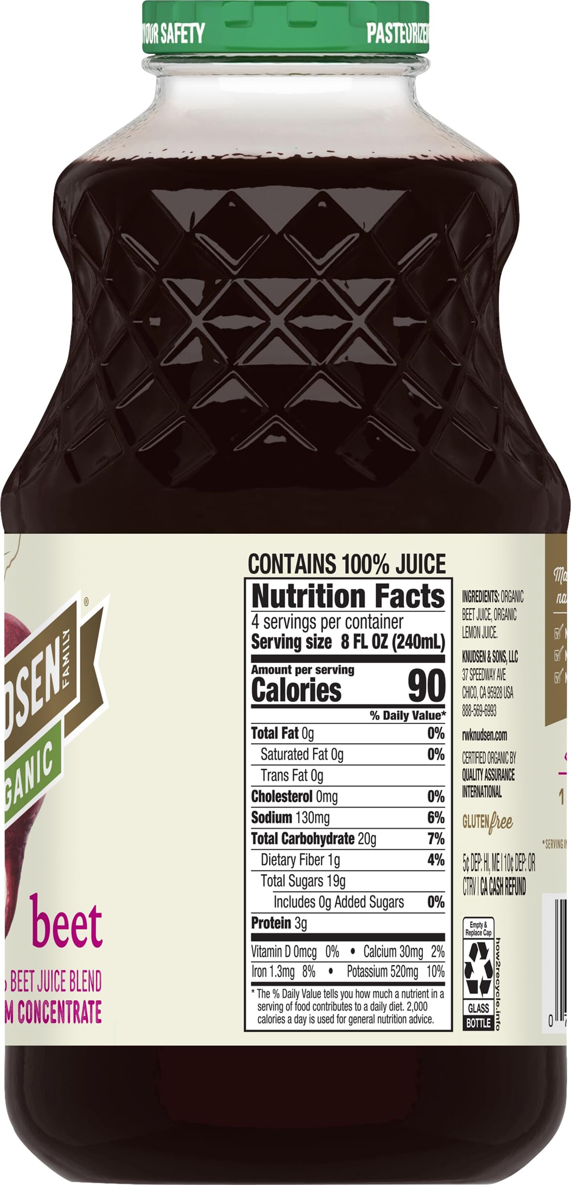R.W. Knudsen Organic Beet Juice, 32 fl oz (Pack of 1)