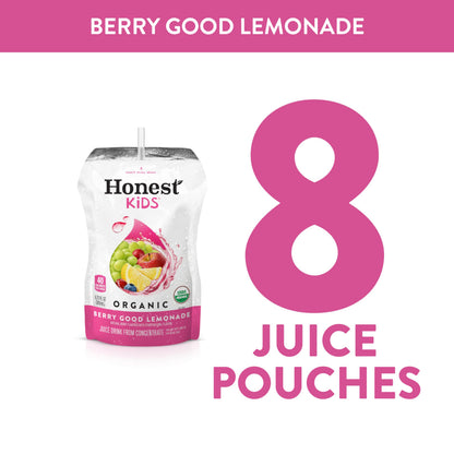 Honest Kids Organic Berry Good Lemonade, 6.75 Fl Oz, 8 Pack