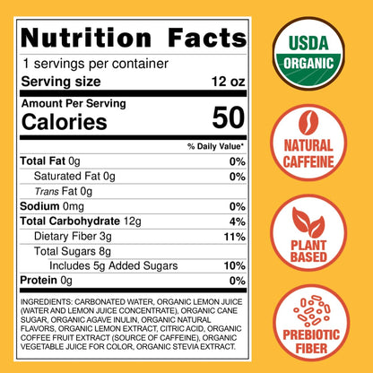 Frujava Organic Energy Drink Variety Pack, Cherry Lime & Strawberry Lemonade, 80mg Natural Caffeine, 3g Prebiotic Fiber, 12oz Can, Powered by Coffee Fruit, Organic, Low Calorie, Adventure Energy (Pack of 12)