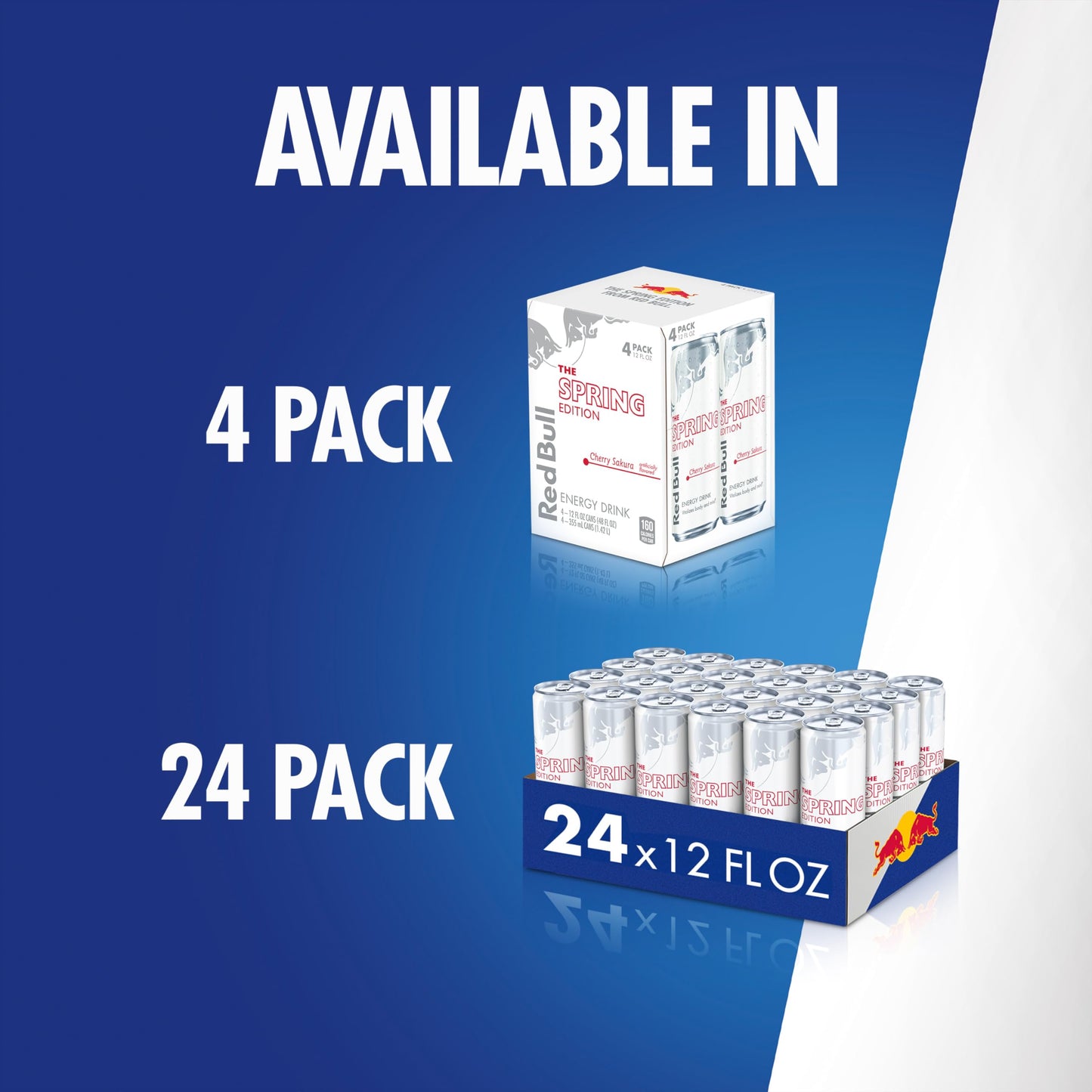 Red Bull Spring Edition Energy Drink, Cherry Sakura, 114mg Caffeine, Taurine & B Vitamins, 12 oz. Pack of 24 Cans