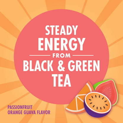 V8 +Energy Passionfruit Orange Guava Juice Energy Drink, 8 fl oz Can (24 Pack)