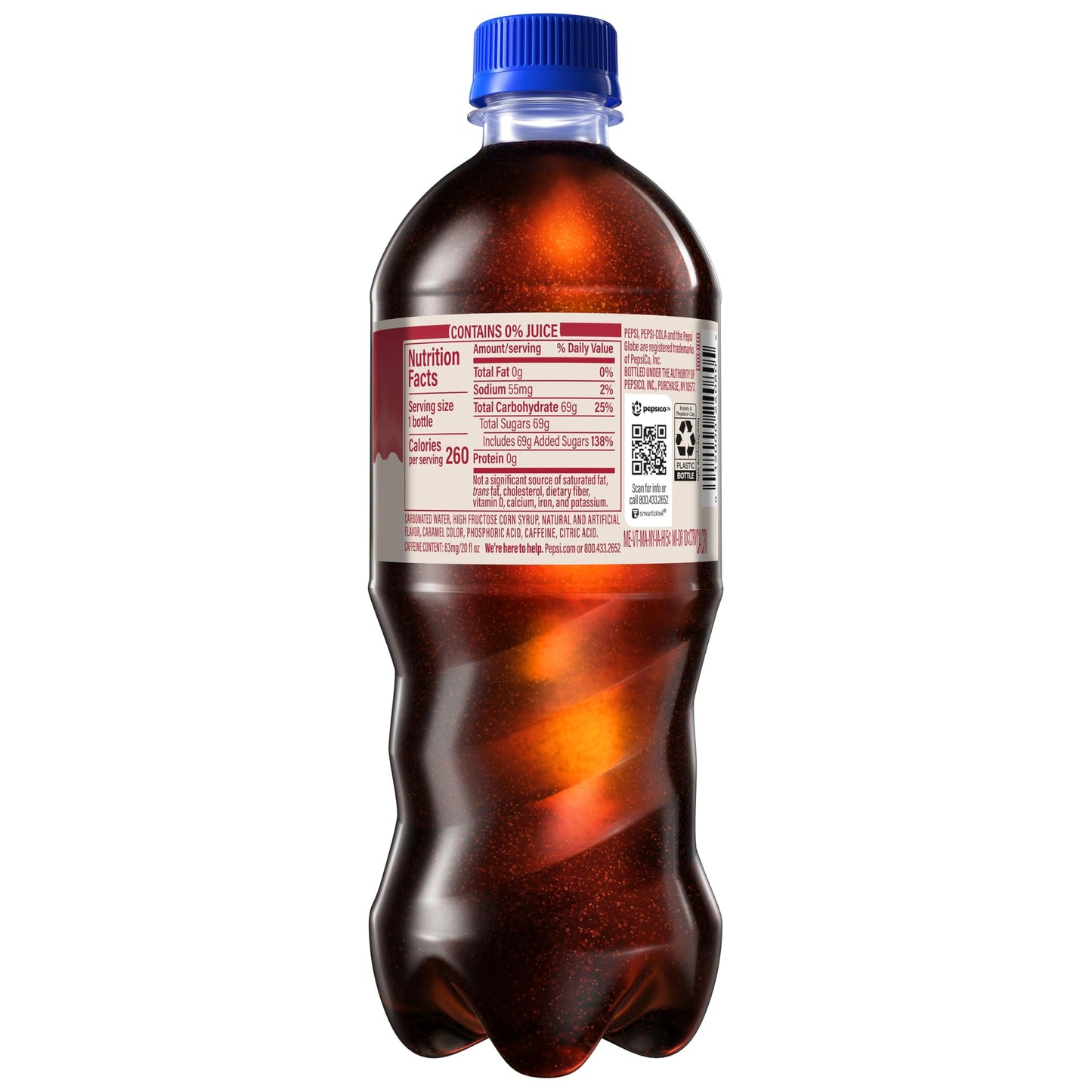 Pepsi Cola Soda Pop, Wild Cherry & Cream, 20 fl oz Bottle