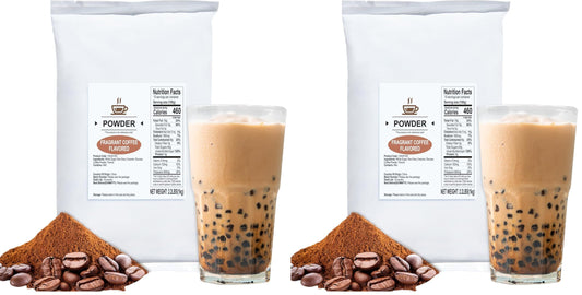 52USA Coffee Milk Tea Powder Flavored, 2.2 lbs (1kg), 3-in-1 Instant Bubble Tea Mix with Creamer & Sugar, Smooth and Creamy, Easy to Prepare for Boba Drinks (Pack of 2)