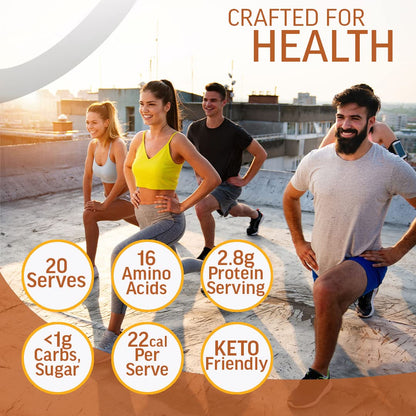 ABBCo Australian Beef Bone Broth Powder with Turmeric, Collagen Peptides - Support Bone Health, Enhance Energy & Mood, Aid Digestion - Gluten & Dairy Free, No Preservatives - 100g