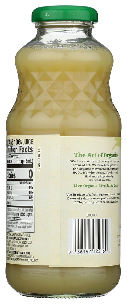 Santa Cruz Organic 100% Pure Lime Juice, 16 fl oz (Pack of 1)