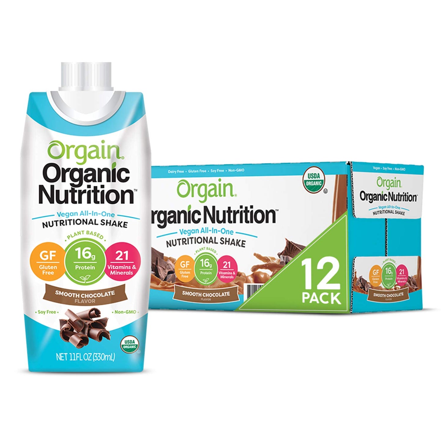 Orgain Organic Kids and Vegan Protein Shakes Bundle (12 Pack)