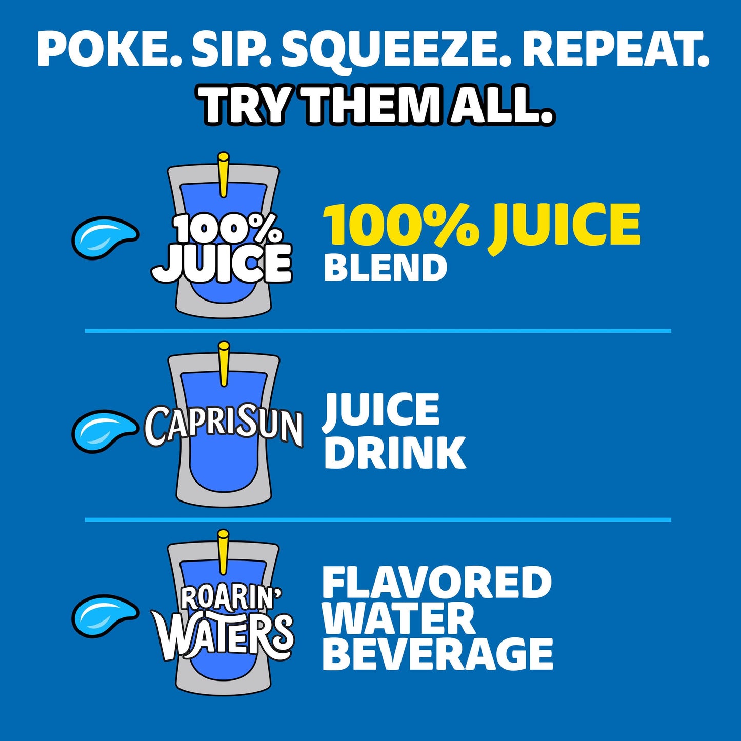Capri Sun Mango Pineapple Flavored 100% Juice Blend from Concentrate with Added Ingredients and Other Natural Flavor, 40 ct Pack, 4 Boxes of 10 Pouches