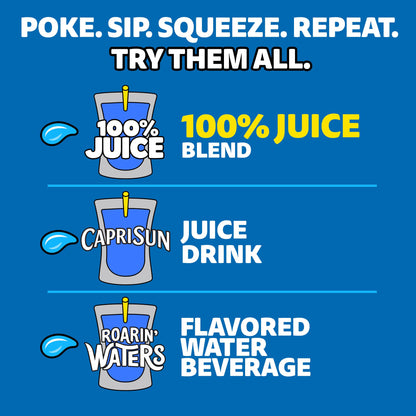 Capri Sun Mango Pineapple Flavored 100% Juice Blend from Concentrate with Added Ingredients and Other Natural Flavor, 40 ct Pack, 4 Boxes of 10 Pouches