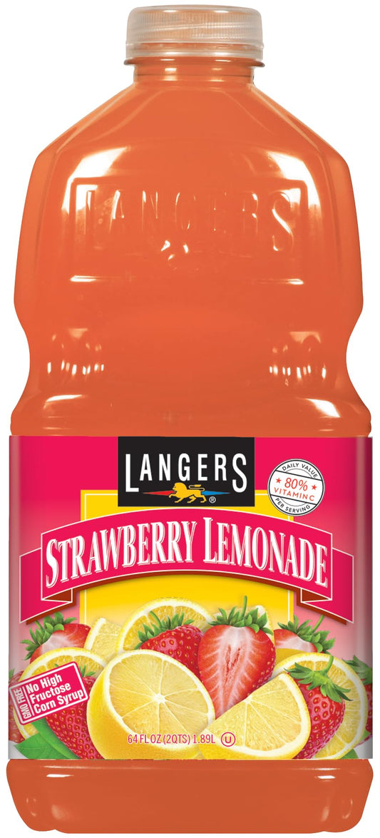Langers Strawberry Lemonade, 64 fl oz (Pack of 8)