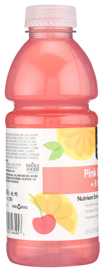 365 by Whole Foods Market, Nutrient Enhanced Water, Pink Lemonade + B Vitamins, 20 Fl Oz